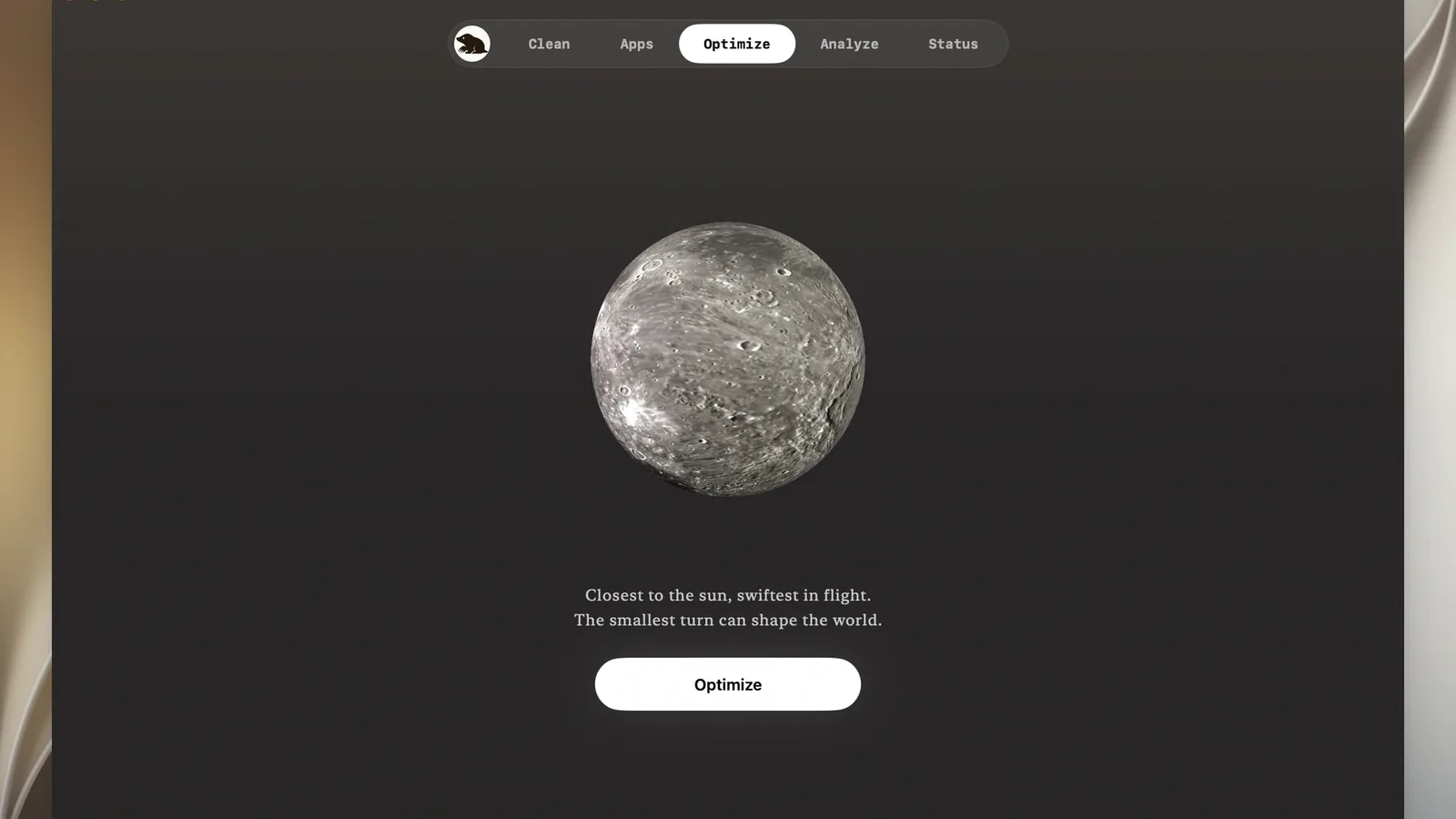 Mole for Mac app showing its home screen with a scan button