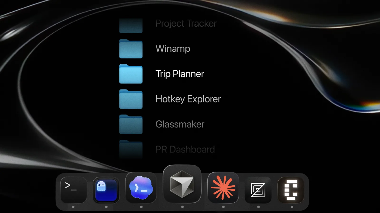 Glaze projects stored as regular folders on a Mac