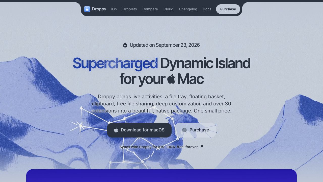 Droppy Landing page